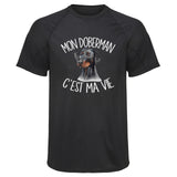 Maillot de Sport Homme Doberman Cest la Vie - T-Shirt Respirant Polyester Manches Courtes - Cadeau Sportif Anniversaire Noël Fête des Pères
