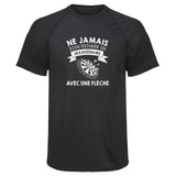 Maillot de Sport Homme Flechette Sexagenaire Homme - T-Shirt Respirant Polyester Manches Courtes - Cadeau Sportif Anniversaire Noël Fête des Pères
