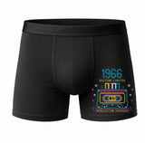 Caleçon Edition limité 1966 - Face - Humour Boxer Coton Motif Métier Idée Cadeau Anniversaire Noël Homme