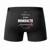 Caleçon Benedicte d'amour - Dos - Humour Boxer Coton Motif Métier Idée Cadeau Anniversaire Noël Homme