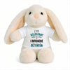 Peluche Lapin Bébé Doudou L'Assistant de Infirmerie de Tonton Cadeau Naissance Garçon Nouveau-Né Baby Shower
