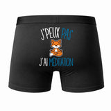 Caleçon J'peux Pas J'Ai Méditation - Humour Boxer Coton Idée Cadeau