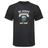 Maillot de Sport Homme Surf Sexagenaire Homme - T-Shirt Respirant Polyester Manches Courtes - Cadeau Sportif Anniversaire Noël Fête des Pères