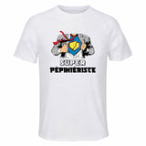 Maillot de Sport Homme Super Pepinieriste - T-Shirt Respirant Polyester Manches Courtes - Cadeau Sportif Anniversaire Noël Fête des Pères