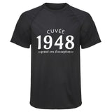 Maillot de Sport Homme 1948 Cuvee Grand Cru - T-Shirt Respirant Polyester Manches Courtes - Cadeau Sportif Anniversaire Noël Fête des Pères