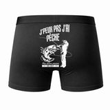 Caleçon J'peux Pas J'Ai Pêche - Humour Boxer Coton Idée Cadeau