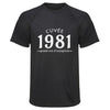 Maillot de Sport Homme 1981 Cuvee Grand Cru - T-Shirt Respirant Polyester Manches Courtes - Cadeau Sportif Anniversaire Noël Fête des Pères