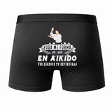 Caleçon Une légende Te Forma Aikido - Dos - Humour Boxer Coton Motif Métier Idée Cadeau Anniversaire Noël Homme