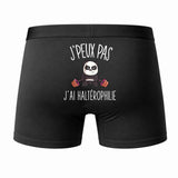 Caleçon J'peux Pas J'Ai Haltérophilie - Humour Boxer Coton Idée Cadeau
