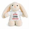 Peluche Lapin Bébé Doudou Je Veux Devenir Courtiere comme Maman Cadeau Naissance Nouveau-Né Baby Shower