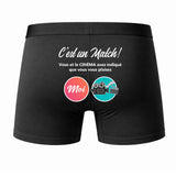Caleçon CINÉMA C'est Un Match - Dos - Humour Boxer Coton Motif Métier Idée Cadeau Anniversaire Noël Homme