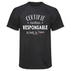 Maillot de Sport Homme pour Responsable - T-Shirt Respirant Polyester Manches Courtes - Cadeau Sportif Anniversaire Noël Fête des Pères