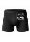 Caleçon Certifié Meilleur Rappeur - Face - Humour Boxer Coton Motif Métier Idée Cadeau Anniversaire Noël Homme