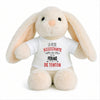 Peluche Lapin Bébé Doudou L'assistante de Ferme de Tonton Cadeau Naissance Fille Nouveau-Né Baby Shower