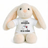 Peluche Lapin Bébé Doudou Le Copain de Boisson de Sa Voisine Vin Cadeau Naissance Garçon Nouveau-Né Baby Shower