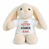 Peluche Lapin Bébé Doudou L'assistante du Barbecue de Papi Cadeau Naissance Fille Nouveau-Né Baby Shower