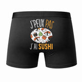 Caleçon J'peux Pas J'Ai Sushi - Humour Boxer Coton Idée Cadeau