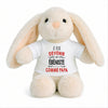 Peluche Lapin Bébé Doudou Je Veux Devenir EBENISTE comme Papa Cadeau Naissance Nouveau-Né Baby Shower