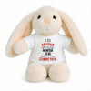 Peluche Lapin Bébé Doudou Je Veux Devenir Moniteur de Ski comme Papa Cadeau Naissance Nouveau-Né Baby Shower