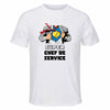 Maillot de Sport Homme Super Chef De Service - T-Shirt Respirant Polyester Manches Courtes - Cadeau Sportif Anniversaire Noël Fête des Pères