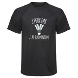 Maillot de Sport Homme Badminton Copie Jpeux Pas - T-Shirt Respirant Polyester Manches Courtes - Cadeau Sportif Anniversaire Noël Fête des Pères