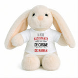 Peluche Lapin Bébé Doudou L'assistante de Cuisine de Maman Cadeau Naissance Fille Nouveau-Né Baby Shower
