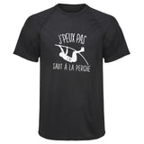 Maillot de Sport Homme Saut a la Perche Copie Jpeux Pas - T-Shirt Respirant Polyester Manches Courtes - Cadeau Sportif Anniversaire Noël Fête des Pères