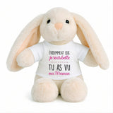 Peluche Lapin Bébé Doudou Belle comme Maman Cadeau Naissance Fille Nouveau-Né Baby Shower