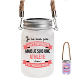 Lanterne Athlète Superwoman | Lampe Jardin Idée Décoration Cadeau