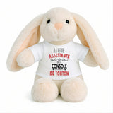 Peluche Lapin Bébé Doudou L'assistante de Console de Tonton Cadeau Naissance Fille Nouveau-Né Baby Shower