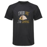 Maillot de Sport Homme Camping Copie Jpeux Pas - T-Shirt Respirant Polyester Manches Courtes - Cadeau Sportif Anniversaire Noël Fête des Pères