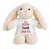 Peluche Lapin Bébé Doudou Je Veux Devenir Pompier comme Papa Cadeau Naissance Nouveau-Né Baby Shower