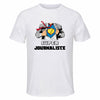 Maillot de Sport Homme Super Journaliste - T-Shirt Respirant Polyester Manches Courtes - Cadeau Sportif Anniversaire Noël Fête des Pères