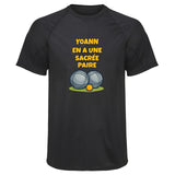 Maillot de Sport Homme pour Yoann en a Une Sacree Paire - T-Shirt Respirant Polyester Manches Courtes - Cadeau Sportif Anniversaire Noël Fête des Pères
