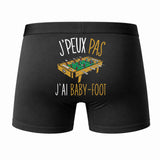 Caleçon J'peux Pas J'Ai Baby-Foot - Humour Boxer Coton Idée Cadeau