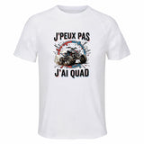 Maillot de Sport Homme Quad J'peux Pas - T-Shirt Respirant Polyester Manches Courtes - Cadeau Sportif Anniversaire Noël Fête des Pères