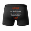 Caleçon Un Facteur Aussi génial - Dos - Humour Boxer Coton Motif Métier Idée Cadeau Anniversaire Noël Homme