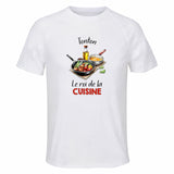 Maillot de Sport Homme pour Tonton Cuisine - T-Shirt Respirant Polyester Manches Courtes - Cadeau Sportif Anniversaire Noël Fête des Pères