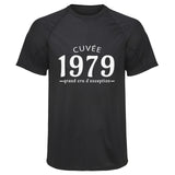 Maillot de Sport Homme 1979 3 Cuvee Grand Cru - T-Shirt Respirant Polyester Manches Courtes - Cadeau Sportif Anniversaire Noël Fête des Pères