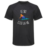 Maillot de Sport Homme Ski Cest la Vie - T-Shirt Respirant Polyester Manches Courtes - Cadeau Sportif Anniversaire Noël Fête des Pères