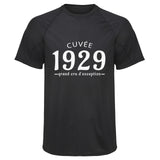 Maillot de Sport Homme 1929 Cuvee Grand Cru - T-Shirt Respirant Polyester Manches Courtes - Cadeau Sportif Anniversaire Noël Fête des Pères