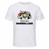 Maillot de Sport Homme Super Handballeur - T-Shirt Respirant Polyester Manches Courtes - Cadeau Sportif Anniversaire Noël Fête des Pères