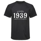 Maillot de Sport Homme 1939 Cuvee Grand Cru - T-Shirt Respirant Polyester Manches Courtes - Cadeau Sportif Anniversaire Noël Fête des Pères