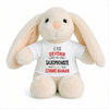 Peluche Lapin Bébé Doudou Je Veux Devenir Saxophoniste comme Maman Cadeau Naissance Nouveau-Né Baby Shower