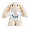 Peluche Lapin Bébé Doudou Ma Mission Muscu avec Papa Cadeau Naissance Nouveau né Fille garçon Baby Shower