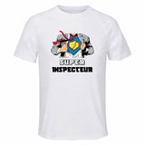 Maillot de Sport Homme Super Inspecteur - T-Shirt Respirant Polyester Manches Courtes - Cadeau Sportif Anniversaire Noël Fête des Pères