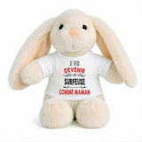 Peluche Lapin Bébé Doudou Je Veux Devenir Surfeuse comme Maman Cadeau Naissance Nouveau-Né Baby Shower