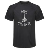 Maillot de Sport Homme Paris Cest la Vie - T-Shirt Respirant Polyester Manches Courtes - Cadeau Sportif Anniversaire Noël Fête des Pères