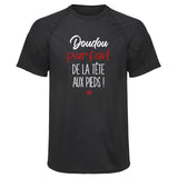 Maillot de Sport Homme pour Doudou Parfait de Le Tete aux Pieds - T-Shirt Respirant Polyester Manches Courtes - Cadeau Sportif Anniversaire Noël Fête des Pères