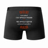 Caleçon Un Elliot Aussi génial - Dos - Humour Boxer Coton Motif Métier Idée Cadeau Anniversaire Noël Homme